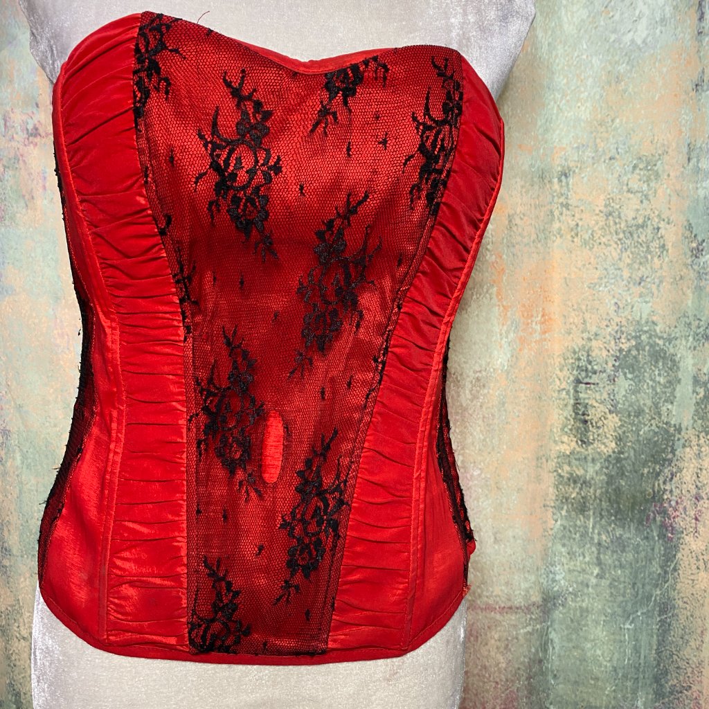 Ohyes Sexy Satin  Lace Corset Side Hooks